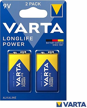 PAV-9VB2 : Pilha Alcalina 2x 9V/6LP3146 Longlife Power VARTA