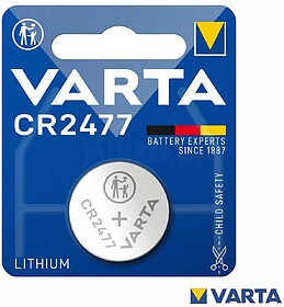 PLV-CR2477 : Pilha Lítio Botão CR2477 3V Blister VARTA