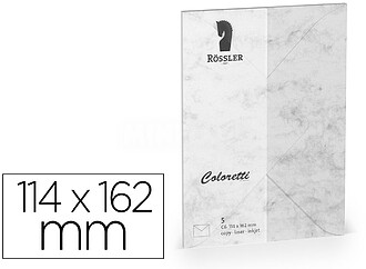 220705514 : Envelope rossler coloretti c6 cor marmore cinza ...