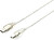Cabo USB 2.0 A Macho -> USB Type B Macho 1m silver transparent - imagem 1