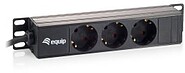 Tomada de corrente 3 fichas - horizontal 1U - preto (1,8m e 10”) EQP-333299