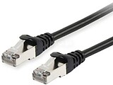 Equip Chicote CAT.6A S/Ftp Patch Preto - 1MT EQP-606103