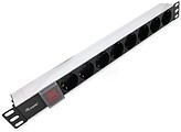 Régua EQUIP 8 Tomadas CEE7/4 w. 1,8m (19 “) Aluminio - 333293