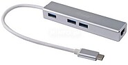 Adaptador USB-C Equip Hub USB 3.0 3 Portas Gigabit Ethernet 133481