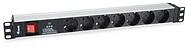 Regleta Alimentacion Rack 19 1U 7 Tomas com Interruptor Y Protector Sobretension 333309