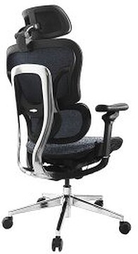 651052 : Cadeira de Escritório Ergonómica Equip 651050 Premium Cor Azul-Negro Estofo em Malha 5 Posições