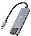Adaptador USB-C 3.2 a 2.5GBE Ethernet RJ45 Con Hub 2XUSB-A 1XUSB-C 1XUSB-C Power Develiry 100W 133496