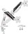 Soporte de Mesa Gaming Equip 650191 dos Pantallas 17”-38” Color Blanco Hasta 16KG por Pantalla - imagem 1