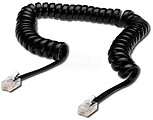 Cabo de ligação UAE, RJ10 M/M, 4.0m, CU, 4x7x0,12mm, plano, helicoidal, preto AK-460101-040-S