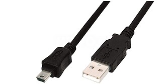 AK-300130-018-S : DIGITUS CABO USB2.0 A->MINI 5P M/M, 1.8...