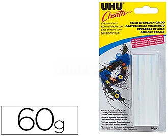 44180 : Sticks de cola uhu para pistola 60 gr creativ Sticks...