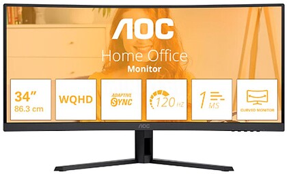 AOC MONITOR VA 34” 21: 9 WQHD 120HZ 1MS HDMI DP 34CU34B3E CU34B3E