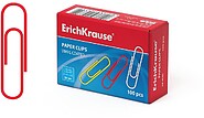 Erichkrause Caixa de 100 Clips de Cores com Revestimento de Vinilo - Fio de Aço de Alta Qualidade - Resistente à Corrosão - Cores Sortidas 24871