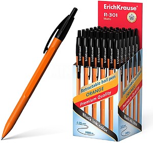 Erichkrause Caneta Esferográfica Automática R-301 Laranja ...