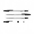 Erichkrause R-301 Caneta Esferográfica Ponta 1.0mm - Traço 0.5mm - Tinta de Secagem Rápida - Corpo Transparente - Tampa Ventilada - Cor Preta 43185