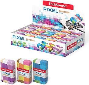 Erichkrause Pixel Borracha Suave em Formato Clássico - Fabr...