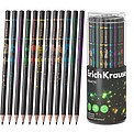 ErichKrause Lápis de Grafite Galactic - Mina HB - Corpo Redondo - Fáceis de Esfumar - Cores Sortidas EK63328