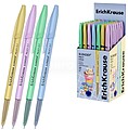 ErichKrause Stick Cheat Milky Bolígrafo con Capuchón - Modelos Surtidos - Trazo 0.26mm - Tinta de Baja Viscosidad - Tapa Ventilada - Color Azul EK65465