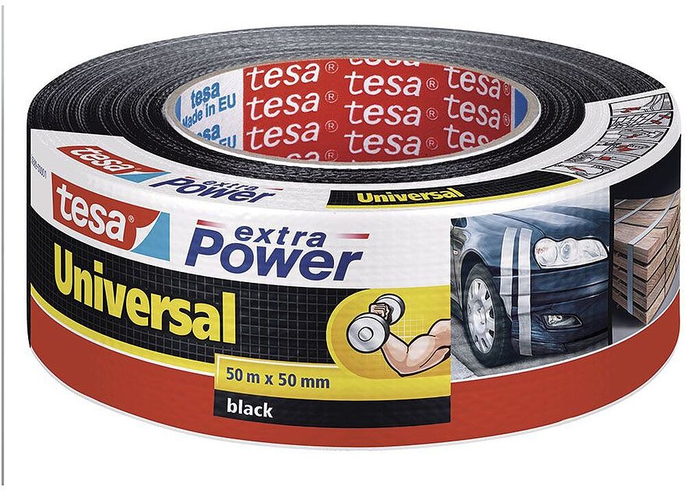 Fita Adesiva Tesa Tecido Preto Multiusos 50mmx50mt - 1un 15656389-05