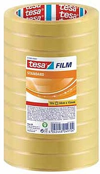 Fita Adesiva Transparente Tesa 15mmx66mts torre 10 rolos