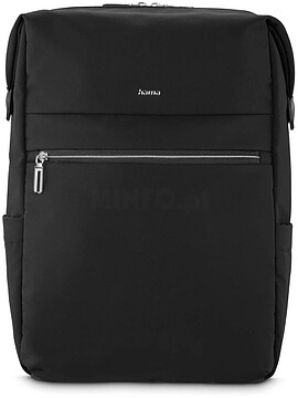 Hama Ultimate Mochila para Portáteis até 16.2” - Capacidade 15L - Poliéster - Interior Acolchoado - Fecho Bidirecional - Base Reforçada - Bolsos Laterais - 34x44x11cm - Cor Preto HA00227057