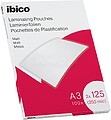 Ibico Caixa de 100 Laminas de Plastificar Mate A3 125 Micras - Superfície Mate - Plastifica Papel, Fotos, Cartões de Visita - Transparente 627324