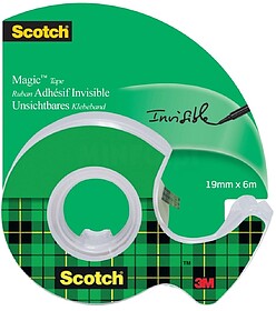 Scotch Magic Fita Adesiva Invisível 19mm x 6m - Inclui Disp...