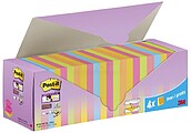 Post-It Super Sticky Pack de 24 Blocos de 90 Notas Adesivas Reposicionáveis - Forma Quadrada - 76x76mm - em Zig-Zag - Cores Sortidas R330 SSCOL VP24