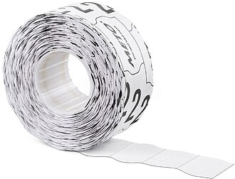 9506162 : Etiquetas meto onduladas 26x12 mm brancas lisas, a...