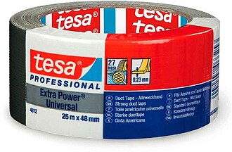 G-47048 : 47048 CINTA AMERICANA PRETA 25m x 48mm 4612 TESA
