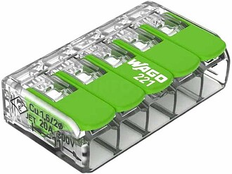221-425 : Ligador Rápido C/ Patilha 5 Condutores 0.2-4 mm²...