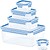 Caixa Hermética Plástico Tefal 3,7L+1L+0,55L+0,25L+0,15L - K3029012 : Set 5 Peças: 3,7L + 1L + 0,55L + 0,25L + 0,15L - imagem 1