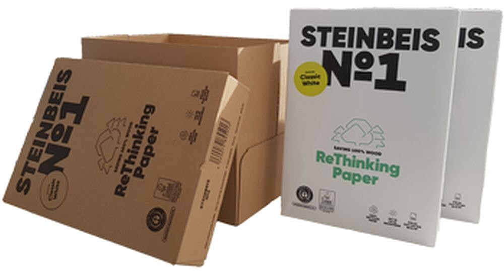 Papel Fotocopia A4 80gr Reciclado Steinbeis Papier 5x500Folhas