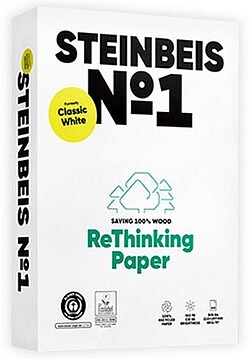 86607 : Resma de 500 folhas de Papel Reciclado Steinbeis Nº1 A4 (80g)
