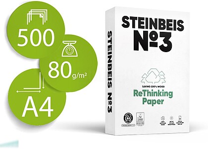 K1607666080A : Papel fotocopiadora steinbeis n.3 100% reciclado din a4 80 gramos paquete de 500 hojas Papel fotocopiadora steinbeis n.3 100% reciclado din a4 80 gramos paquete de 500 hojas