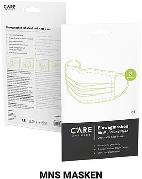 SS53925 : ArtwizzCare - Disposable masks (8x)