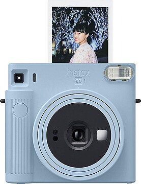 Fujifilm Instax Square SQ1 Câmara Instantânea - Tamanho da Imagem 62×62mm - Exposição Automática - Cor Azul Glacial 16672142