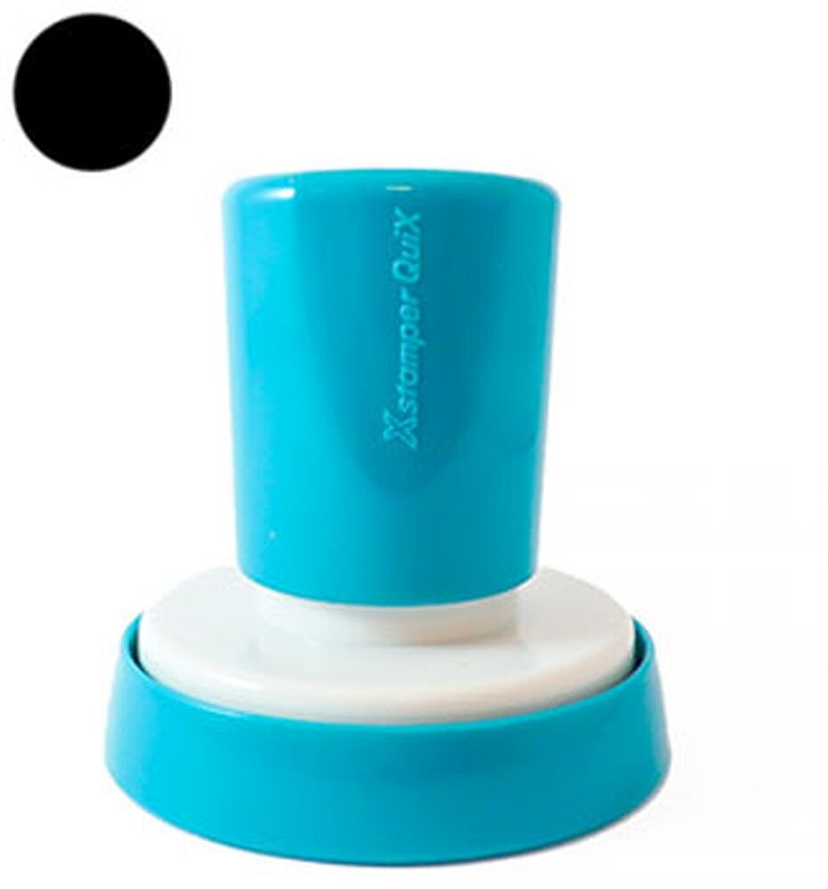 Carimbo Redondo 45mm Xstamper Quix Preto 1un. Carimbo Redondo 45mm Xstamper Quix Preto 1un