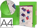 Pasta Polipropileno Liderpapel A4, 4 Aneis Verde Frosty 043433