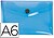 Bolsa Porta Documentos 105x148mm 1 Botao Transp. Azul, (32842) (44232) 1003845 - imagem 1