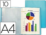 Capa Catalogo Liderpapel A4 com 10 Bolsas Azul 47482