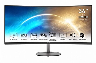 9S6-3PB2CT-004 Monitor LED 34 polegadas MSI MP341CQ DP HDMI ...