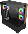 Cooler Master Elite 690 Wood Caixa Semitorre ATX/MicroATX/Mini-ITX - 3 Ventoinhas 120mm RGB - Vista Panorâmica - Câmara Dupla - 2xUSB-A - 1xUSB-C - 434x218x454mm - Cor Preto E690-KHNN-S00