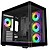 Cooler Master Elite 600 Caixa Semitorre ATX/MicroATX/Mini-ITX - 4 Ventoinhas 120mm RGB - Vista Panorâmica - Dupla Câmara - Áudio - 2xUSB-A - 1xUSB-C - 445x285x410mm - Cor Preto E600-KGNN-S01 - imagem 1