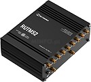 Router industrial duplo 5G para alta velocidade - Dois modems 5G para ligação permanente - Velocidades móveis de até 3.3 Gbps em 5G - Resiliência com Dual SIM, eSIM e failover - 5 portas Gigabit Ethernet para redes locais - Suporte de arquit TK-RUTM52