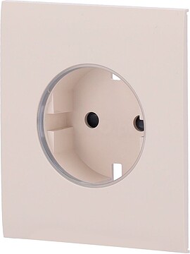 AJ-CENTERCOVER-SMART-IVO : Cobertura central para ficha inteligente e tipo F - Compatível com AJ-OUTLETCORE-SMART - Indicador LED do estado da tomada e do consumo de energia - Botão tátil para controlo manual - Feedback LED - Cor marfim