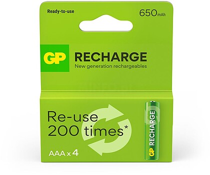 065AAAHCRECH-CB4 GP : Pilha gp recargable aaa 650 mah blister de 4 unidades Pilha gp recargable aaa 650 mah blister de 4 unidades