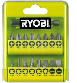 5132002550 : Estojo de 21 Pontas para Parafusar Ryobi RAK17S...