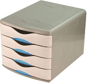 175EAD5091B-1 : Móvel Cinza 3 Gavetas Fechadas Azul Eagle