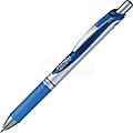 Caneta Esferográfica Pentel Energel Retrátil - Ponta 0,7mm - Traço 0,35mm - Tinta Gel - Recarregável - Empunhadura Grip - Clipe de Metal - 50% de Materiais Reciclados - Azul BL77-C